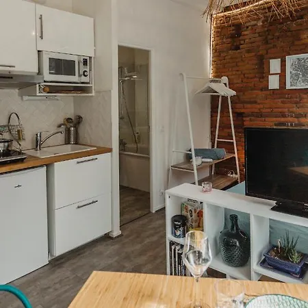 Studio Brique Bleue Avec Parking Prive Apartment